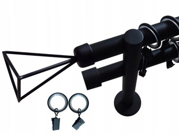 Карниз + Сайлент-кольца MODERN 19/19 ДВОЙНОЙ 260 СМ