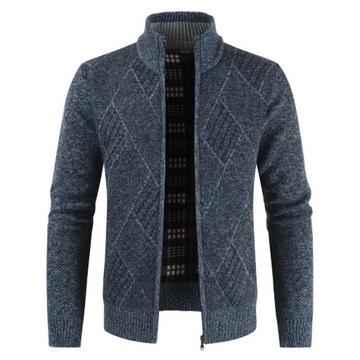 New Fashion Zipper Cardigan Mens Sweater Warm Coat