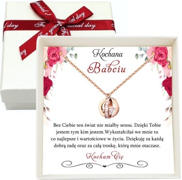 NASZYJNIK CELEBRYTKA DAMSKA DLA BABCI DZIEŃ BABCI