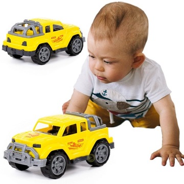 SAMOCHÓD TERENOWY JEEP ŻÓŁTY TERENÓWKA SAFARI LEG