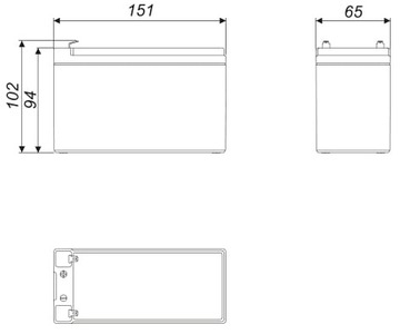 АККУМУЛЯТОР AGM VRLA АККУМУЛЯТОР ACUMAX AML 9 Ач 12 В AML9-12 AML9 ИБП T2 ИСТОЧНИК ПИТАНИЯ
