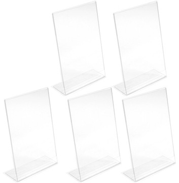 5x Stojak na cenę opis ulotkę A4 pionowy z PLEXI