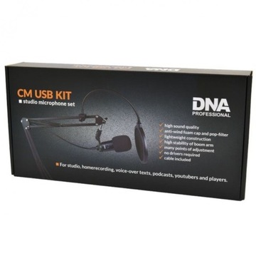 MIKROFON DO KOMPUTERA POJEMNOŚĆIOWY USB + RAMIE BIURKOWE POP FILTR