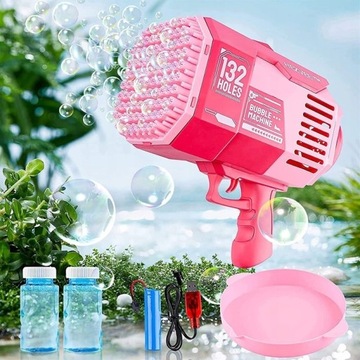 Пистолет BUBBLE Bazooka Bubble Machine Liquid Pink Модель