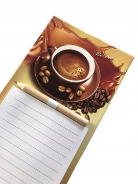 Записная книжка с магнитом и карандашным ноутбуком на холодильнике