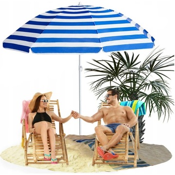 PARASOL OGRODOWY PLAZOWY BALKONOWY SKŁADANY Z REGULOWANY 180CM XXL