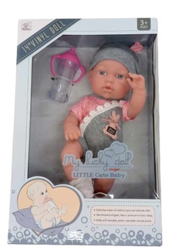 LALKA BOBAS JAK ŻYWA NIEMOWLĘ BOBASEK 30CM lalka cała z WINYLU