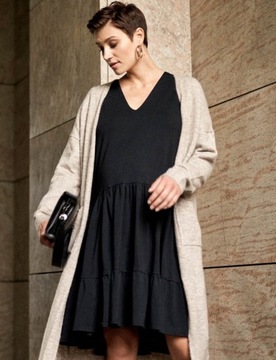 SUKIENKA CIĄŻOWA OVERSIZE CZARNA S/M