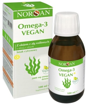 Norsan Omega-3 Vegan 100ml Wegański Olej z Alg DHA EPA