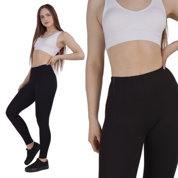Legginsy damskie Lea bawełniane L czarny