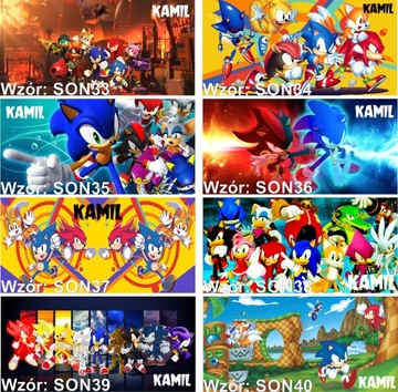 Kubek + imię jeż Sonic 3 Szybki jak Błyskawica! Hedgehog NIEBIESKI środek