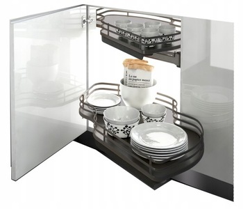 CARGO CORNER MAGIC NERKA 800 MM Z DOCIĄGIEM i HAMULCEM ANTRACYT AMIX ACCESS