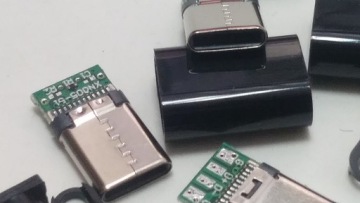 ШТЕКЕР USB TYPE C 3.1 С КРЕПЛЕНИЕМ НА КАБЕЛЬ ЧЕРНЫЙ USB-C