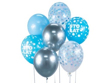 Zestaw balonów lateksowych Sto lat 30 cm 7szt