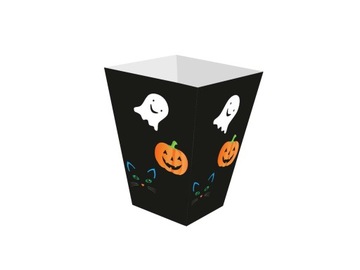 Pudełka na popcorn Duszek, Kot i Dynia Halloween