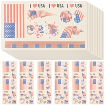 NAKLEJKI FLAGA USA W PIŁCE NOŻNEJ NAKLEJKI FLAGA ŚWIATA 24 SZT