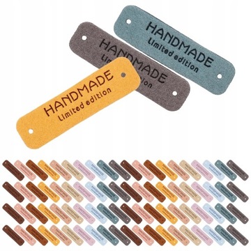 Декоративная этикетка из кожи ручной работы.