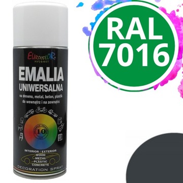 FARBA UNIWERSALNA EUROCOLOR RAL SPRAY 7016 MAT