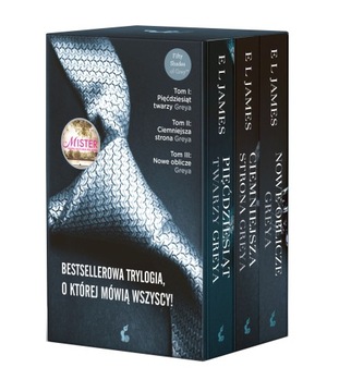 PIĘĆDZIESIĄT TWARZY GREYA 3 TOMY ETUI PAKIET