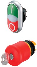 M22-WRLK-R 2-позиционный переключатель красный с разъемом Po