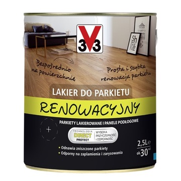 V33 LAKIER DO PARKIETU RENOWACYJNY 2,5l MAT