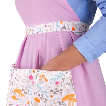 Кухонный ФАРТУК, перчатки, ткань, розовый