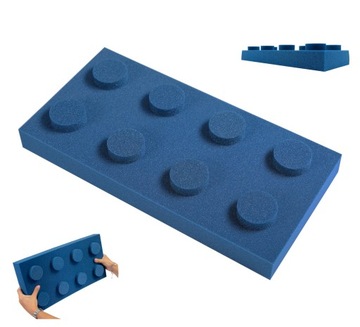 Wygłuszający panel akustyczny pianka 25x50 gr 7cm dekoracyjny KLOCEK atesty
