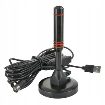 ANTENA TV POKOJOWA DVB-T2 WEWNTRZNA 30DBi 5m