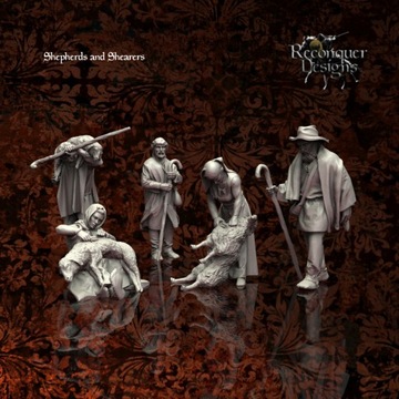 Средневековые пастухи и стрижки овец — 5 дизайнов