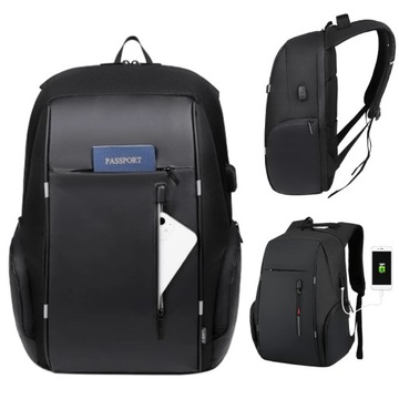 PLECAK NA LAPTOPA PLECAK SZKOLNY REKREACYJNY ROBOCZY 17 CALI Z PORTEM USB