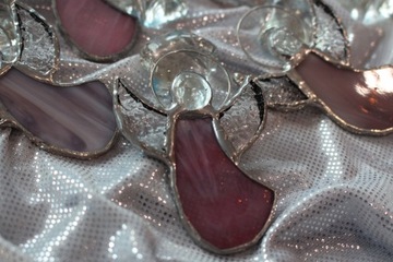 Ангелочки из витражей Тиффани НАБОР из 5 шт. Розовый