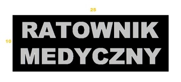 Naszywka Emblemat Ratownik Medyczny 10x25 cm