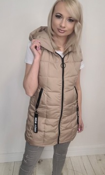 ЖИЛЕТ ЖЕНСКИЙ телесного цвета БЕЖЕВЫЙ стеганый размер S-7XL