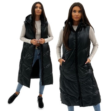 DZ3183 r XL DAMSKI BEZRĘKAWNIK KAMIZELKA OCIEPLANA