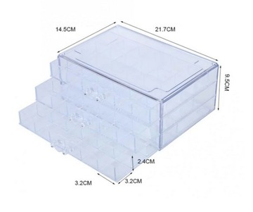 Органайзеры для пигментов | 3 ЯЩИКА ПРОЗРАЧНЫЕ