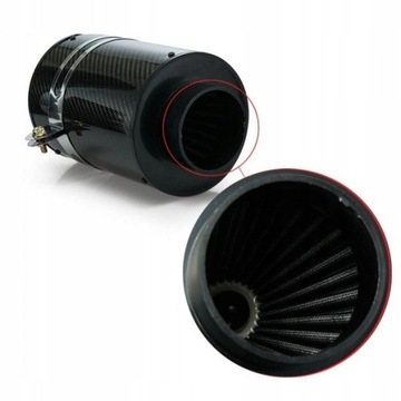 AIR BOX CARBON FILTR KUŽELOVÝ + TRUBKA REDUKCE