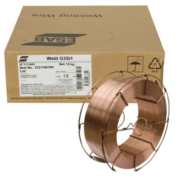 Drut spawalniczy do migomatu MIG SG2 ESAB WELD G3Si1 1,0 15kg