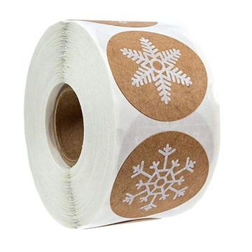 Набор наклеек для подарочной упаковки «Праздничная снежинка», коричневый, 3–3 шт.