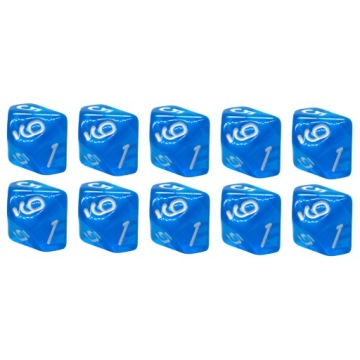 ZESTAW 10 KOSTEK K10 RPG KOŚĆ LODOWA 0-9
