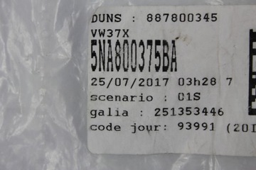 KLÍČ VLOŽKY VW TIGUAN 5NA800375BA