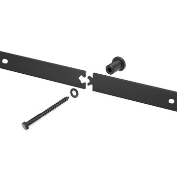 Комплект роликовых направляющих 200 см для деревянных подвесных дверей Черный.