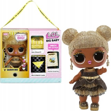 LOL Surprise ! Big Baby Hair duża brokatowa lalka Królowa pszczół Queen Bee