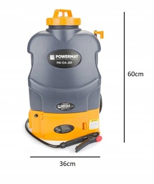 АККУМУЛЯТОР POWERMAT ДАВЛЕНИЕ РЮКЗАК-ОПРЫСКИВАТЕЛЬ 20 Л НАБОР ИЗ 9 ФОРСУНОК