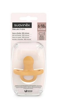 Suavinex fizjologiczny silikonowy 6-18m Musztardow