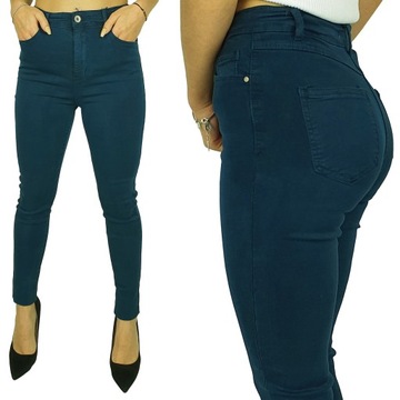 # DAMSKIE SPODNIE JEANSOWE WYSZCZUPLAJĄCE KOLORY #
