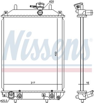 CHLADIČ VODY 61739 NISSENS DAIHATSU CUORE TREVIS