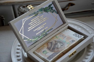 Коробка-конверт для денег с именами, свадебный подарок для жениха и невесты