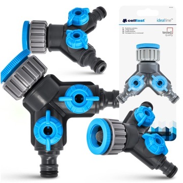 2-ХОДОВОЙ распределитель крана | Водяной шланг Cellfast с двойной резьбой 1 дюйм 3/4 дюйма
