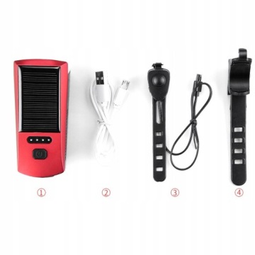 ВЕЛОСИПЕДНАЯ ЛАМПА СОЛНЕЧНАЯ СВЕТОДИОДНАЯ POWERBANK USB СИГНАЛ