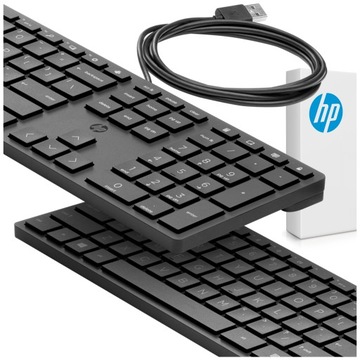 Серия HP PRO | Тихая офисная USB-клавиатура 1,8 м | ЧЕРНЫЙ ТОНКИЙ, РЕГУЛИРУЕМЫЙ